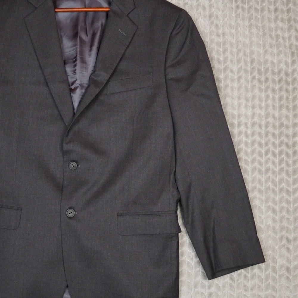 Brooks Brothers 1818 Madison Blazer Mens 43R Charcoal Grey Estrato Wool Italian